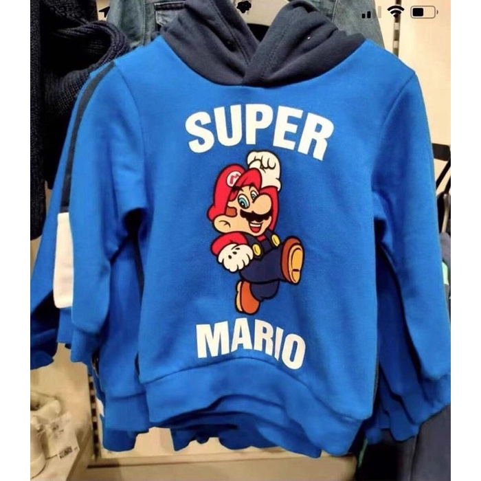 Áo nỉ Hoodie bé trai Mario