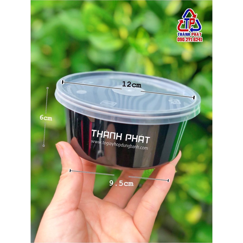 100 Tô tròn đen 350ml dùng đựng chè trôi nước, xôi, canh