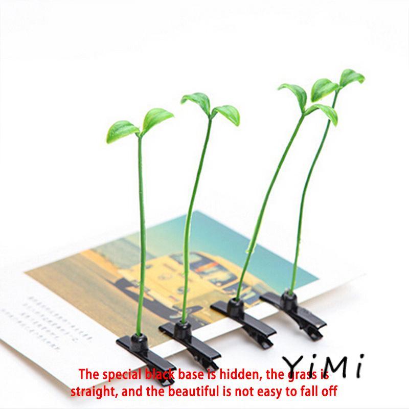 🎀Kẹp Tóc Đính Hạt Đậu Xanh Lá Cây Giá Đỗ Cho Nữ