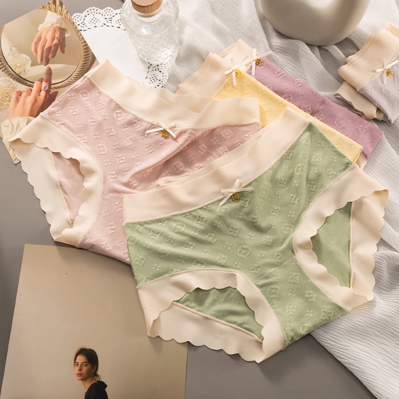 Bộ 4 Quần Lót Ren Ngắn Nhanh Khô Gợi Cảm Phong Cách Hàn Quốc Cho Nữ MM2430