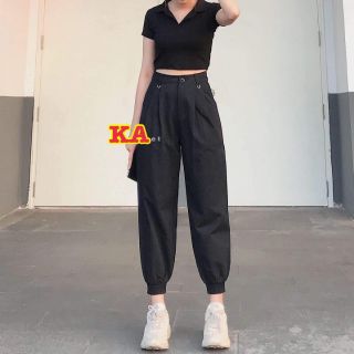Sét bộ áo croptop cổ bẻ dễ thương