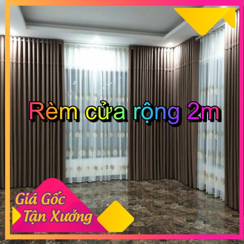 Rèm cửa sổ chống nắng rộng 2m|màn cửa Phương Đông rộng 2m - Nhiều màu  + Giao hàng ngay