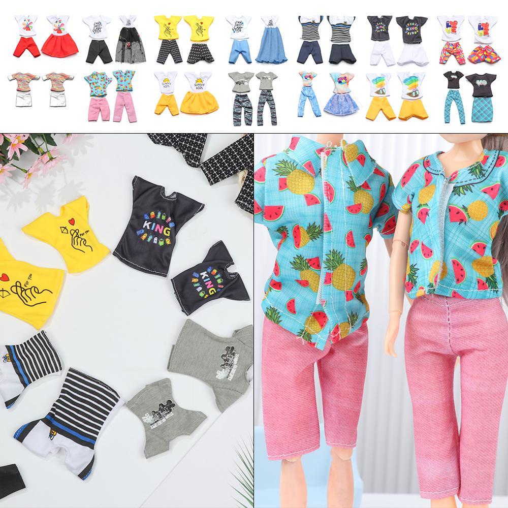 Set 2 Bộ Trang Phục Mini 30cm Màu Sắc Cầu Vồng Dành Cho Búp Bê