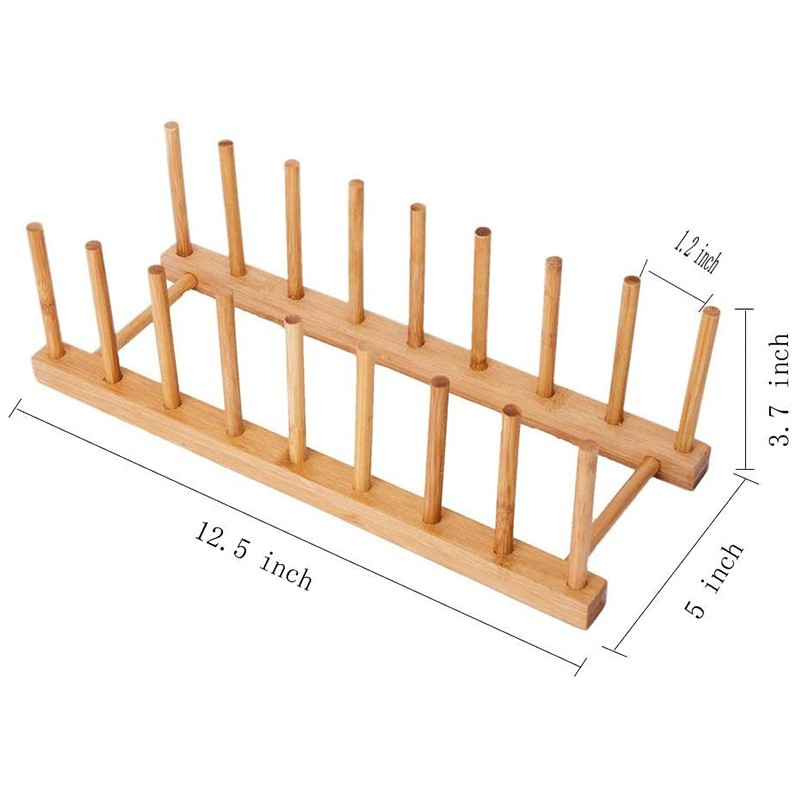 Giá để đĩa để thớt chất liệu tre tiện dụng cho nhà bếp