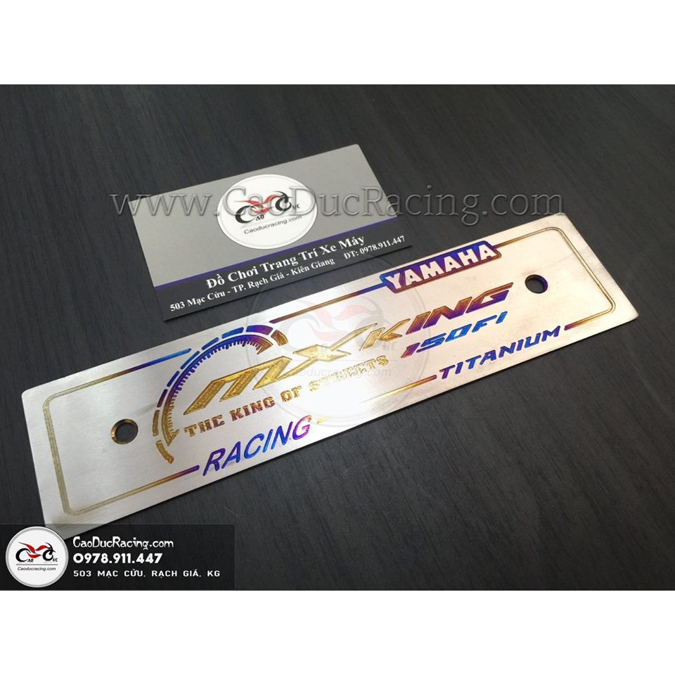 Bảng tên Titan - Bảng số trước titan - EXCITER - MXKING - Titan CNC