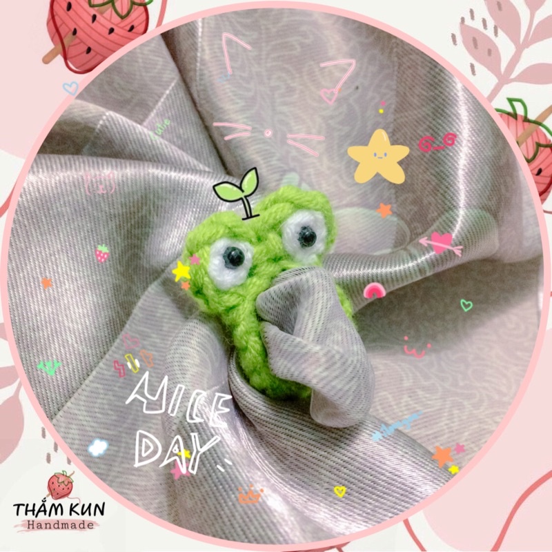 Nhẫn len ếch ộp, nhẫn len handmade, nhẫn len tự làm