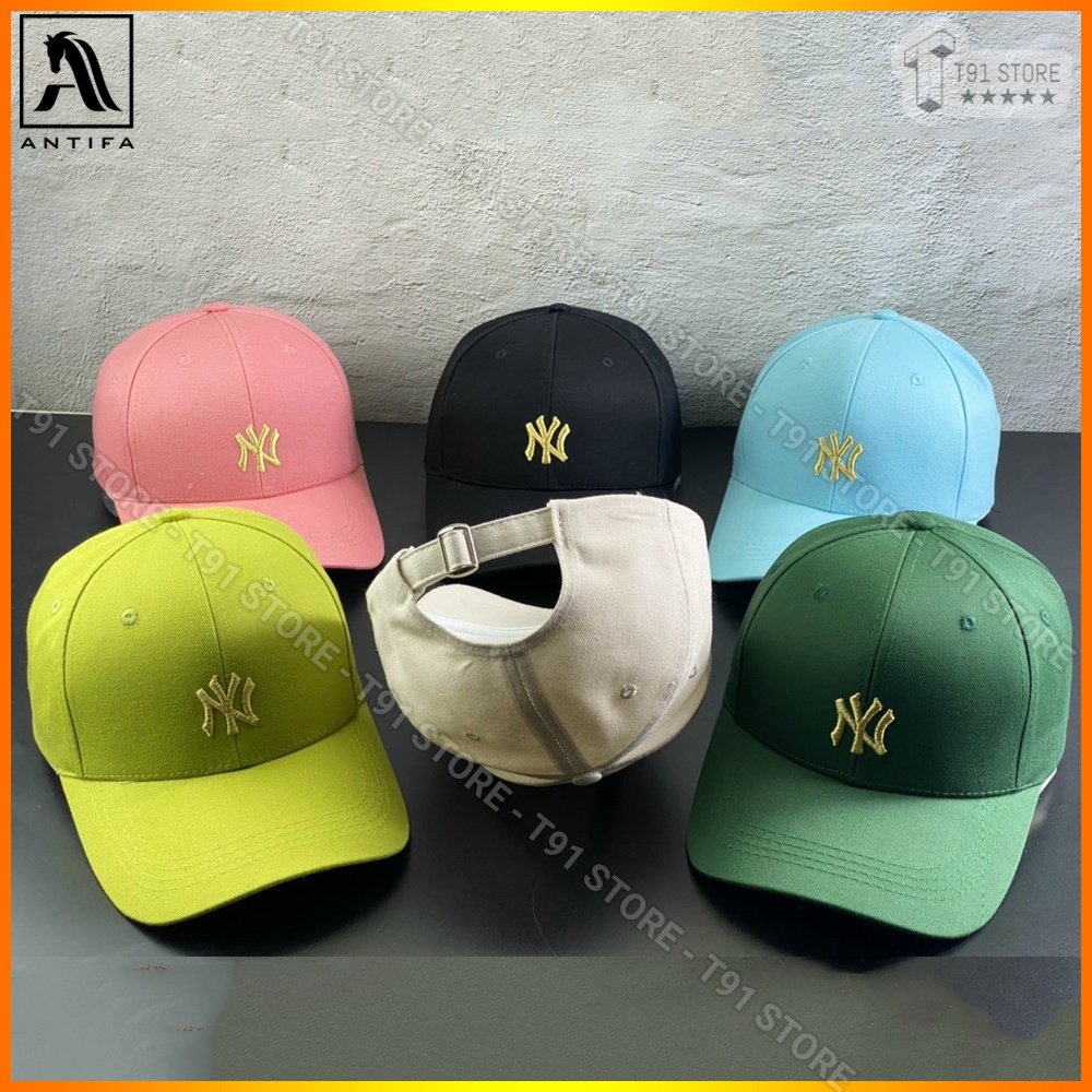 Mũ lưỡi trai N.Y chất liệu kaki, nhiều màu sắc, logo thêu sắc nét tỉ mỉ - Nón lưỡi trai Freesize phù hợp mọi đối tượng