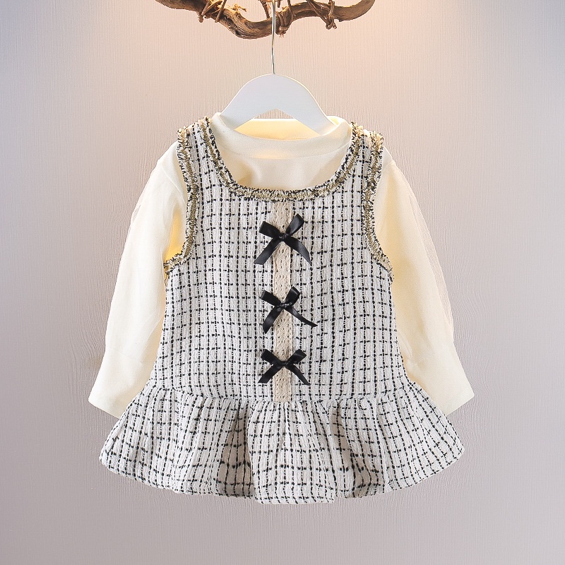 Bộ ÁO Cổ Lọ + Chân VáY Xinh XắN Cho Bé GáI (0-4 TuổI