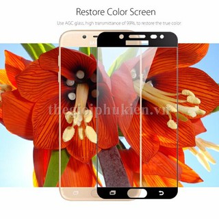 Dán kính cường lực 3D full màn hình SamSung Galaxy J7 Plus phủ màu