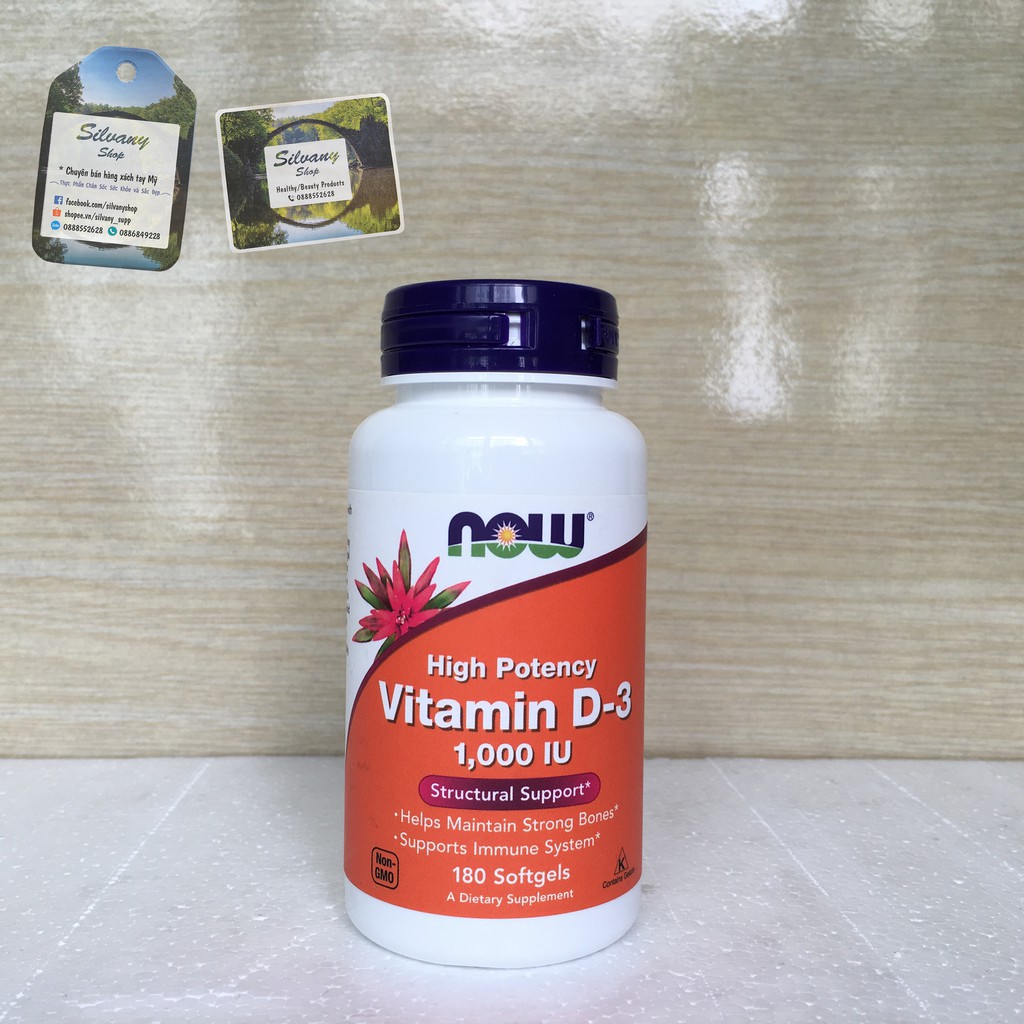 Vitamin D3 1000IU Now Foods - 180 Softgels