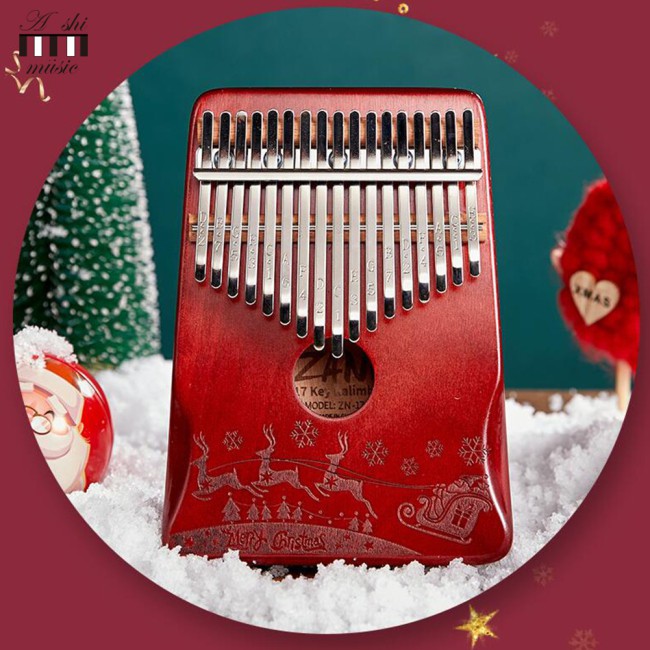 Đàn Kalimba 17 Nốt Bằng Gỗ Phong Cách Giáng Sinh