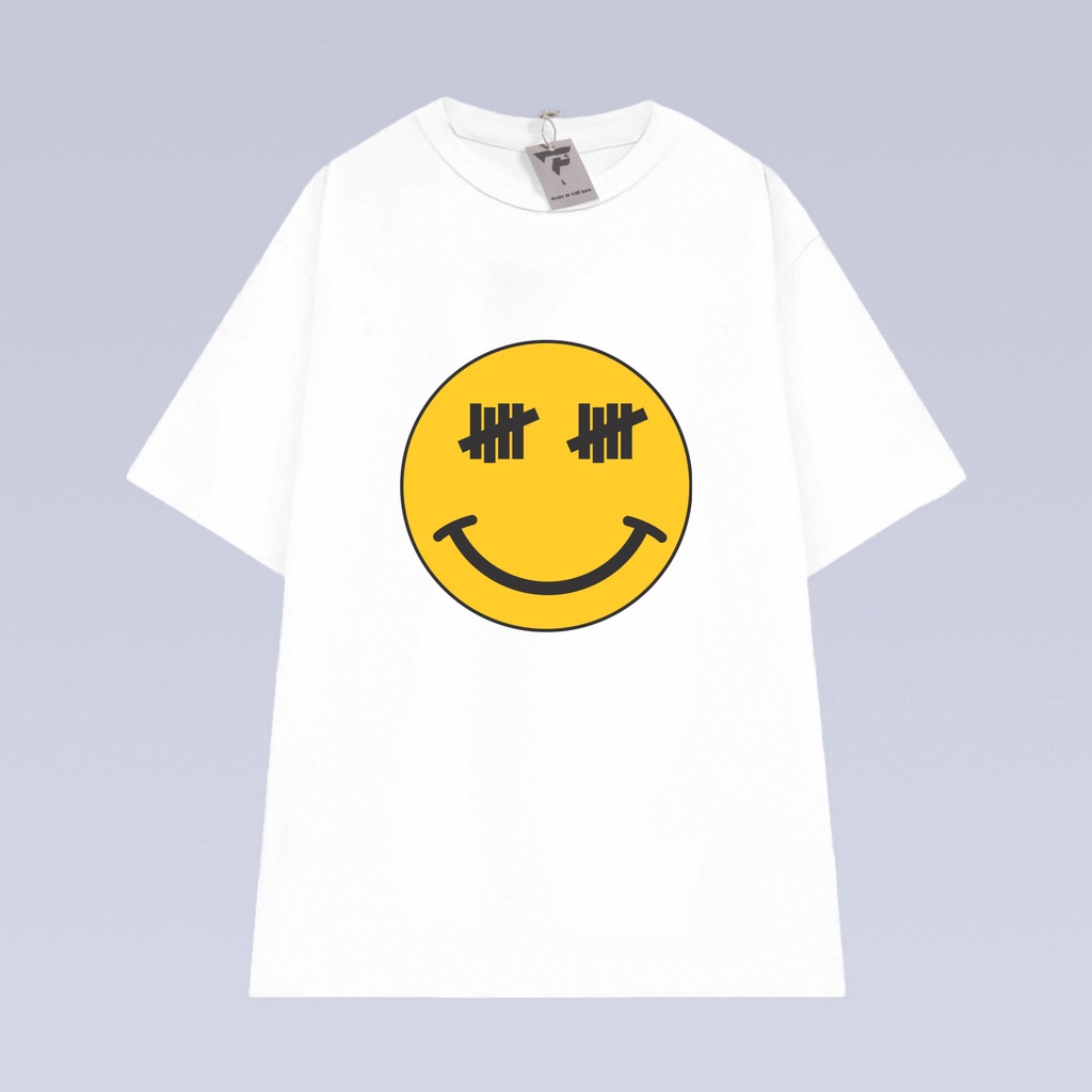 Áo thun unisex DREW in mặt cười cute vải cotton mát FPLUS FP91