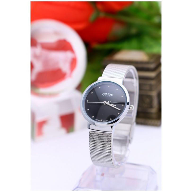 Đồng hồ nữ Julius Hàn Quốc JA-426L dây thép thời thượng (Chọn màu)