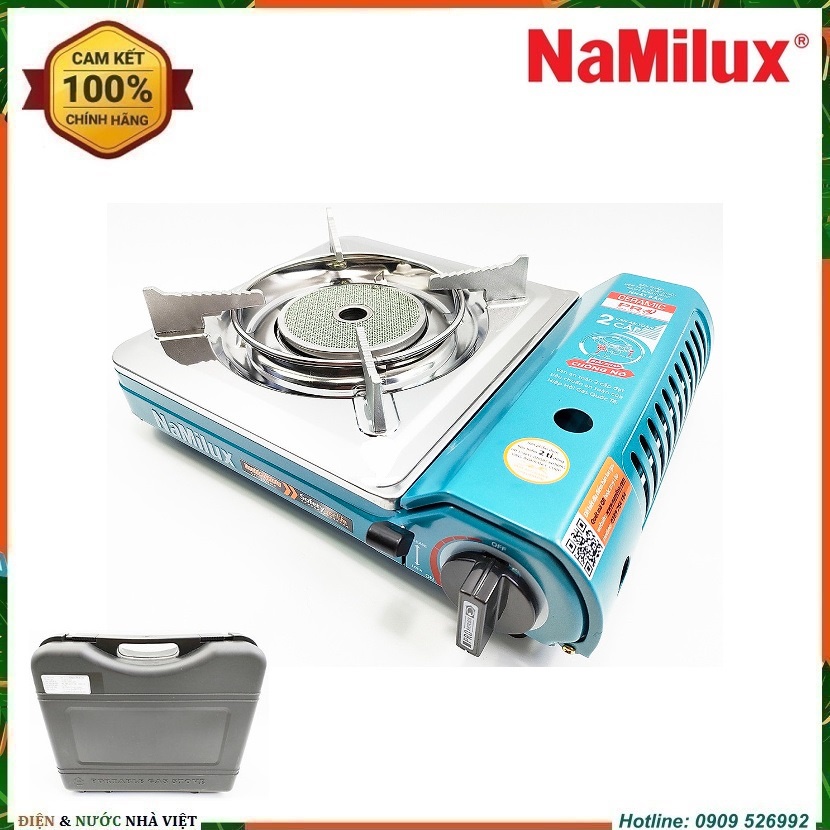 Bếp gas có hộp nhựa namilux PL2027PS gốm hồng ngoại ( phù hợp đi du lịch – tiết kiệm gas tối đa )