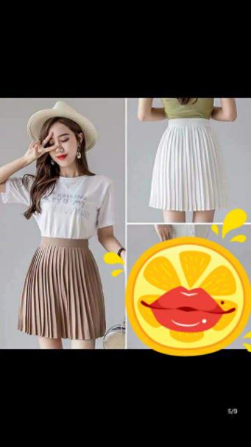 Chân váy ngắn dập ly xinh xắn ( kèm hình và video thật 100%)