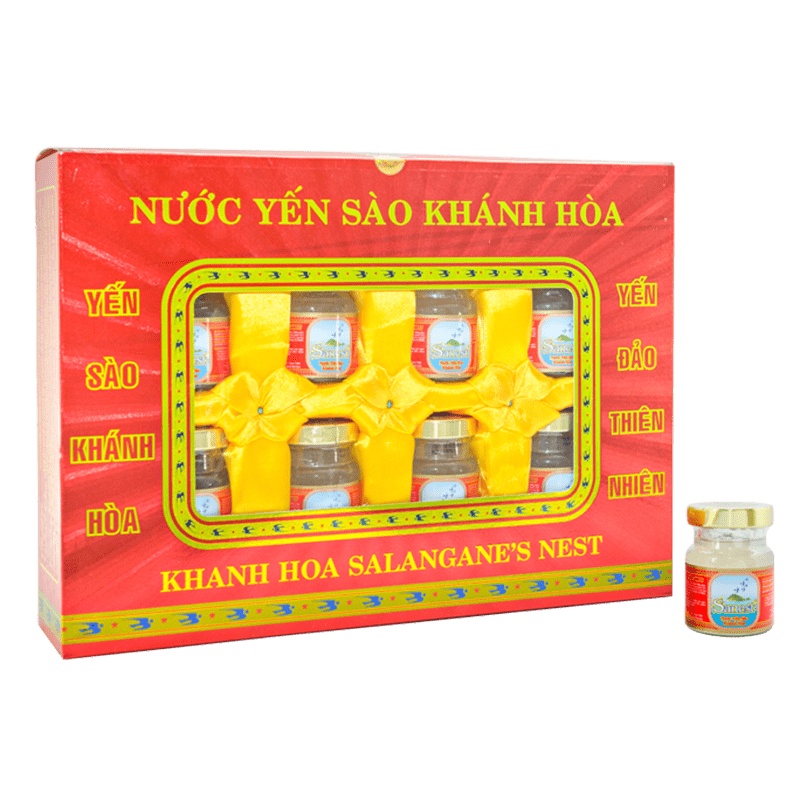 Nước Yến Sào⚜️ CAO CẤP⚜️Khánh Hòa Sanest Lọ 70ml, Hộp 8 Lọ - 002H8