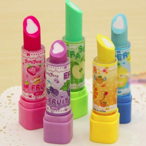 Tẩy bút chì hình son môi - Gôm bút chì son môi độc đáo 🍀Clovershop68🍀