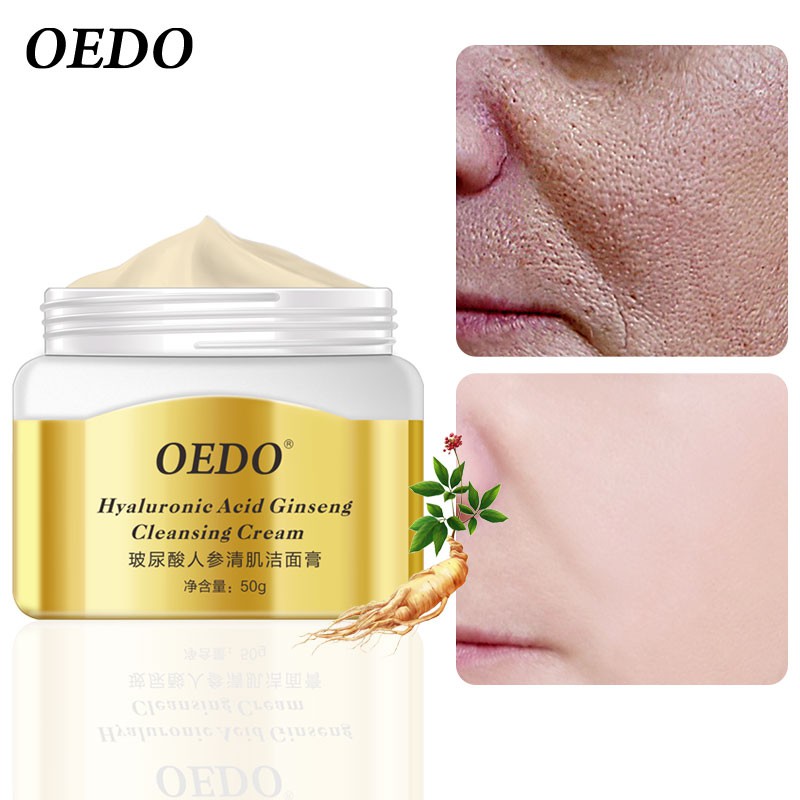 Hyaluronic Acid Sữa Rửa OEDO Mặt Tinh Chất Nhân Sâm Cho Da Nhạy Cảm Dạng Dưỡng Trắng Tẩy Trang Nhẹ Nhàng Sạch Da Mềm Mịn 40g