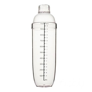 BÌNH LẮC PHA CHẾ NHỰA COCKTAIL SHAKER 1000ML CÓ VẠCH ĐEN (AB)