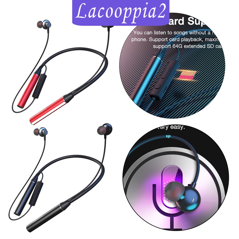 [LACOOPPIA2] in Ear Headphone Wireless Bluetooth 5.0, Hi-Fi Stereo Earphones Earbuds with HD Mic for Running Sport, Workout, Travel, Gym