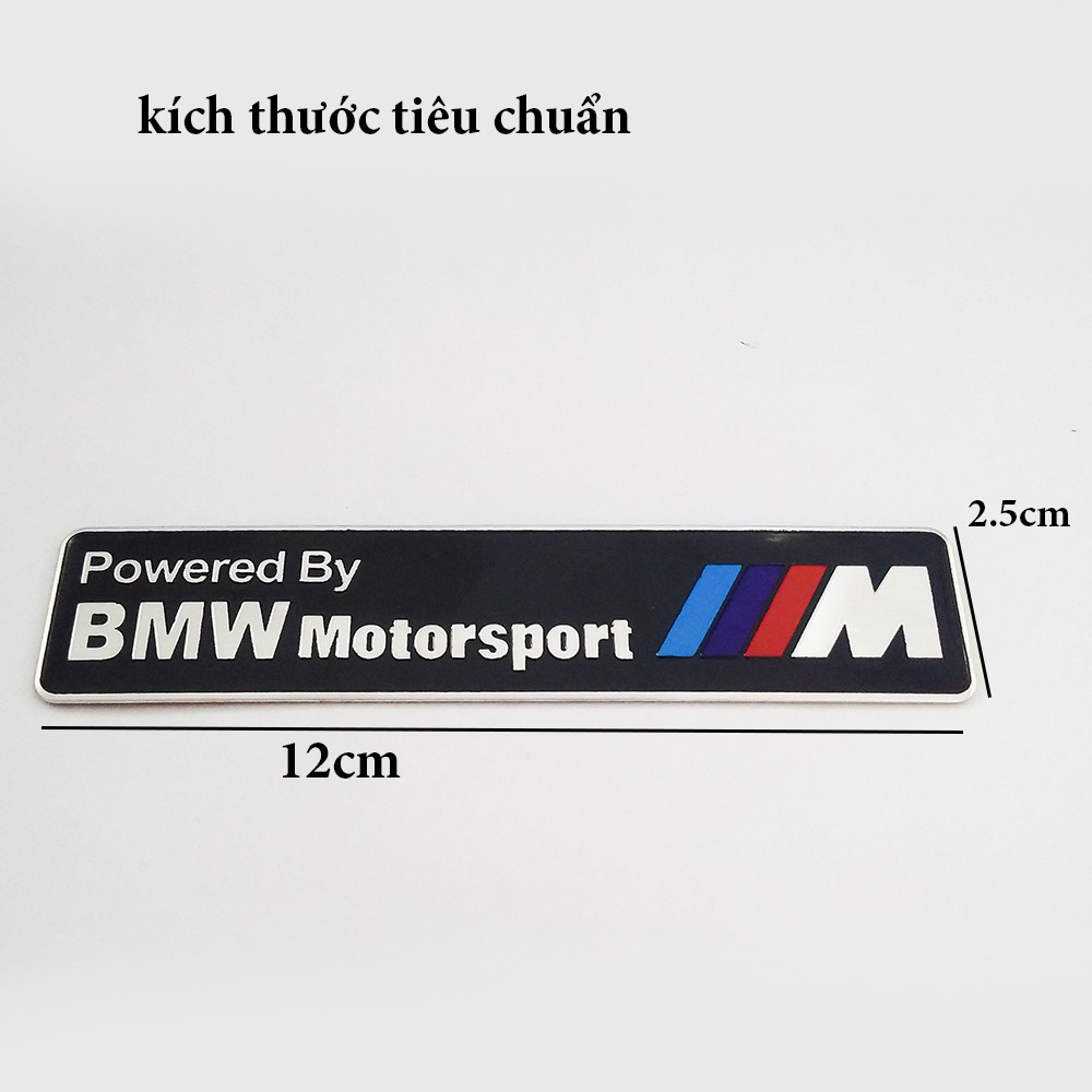 Tem dán xe Nhôm nổi CNC - BMW 02