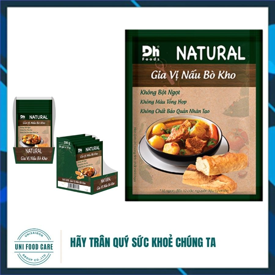 Gói NATURAL Gia Vị Nấu Bò Kho - Thương hiệu DH Foods