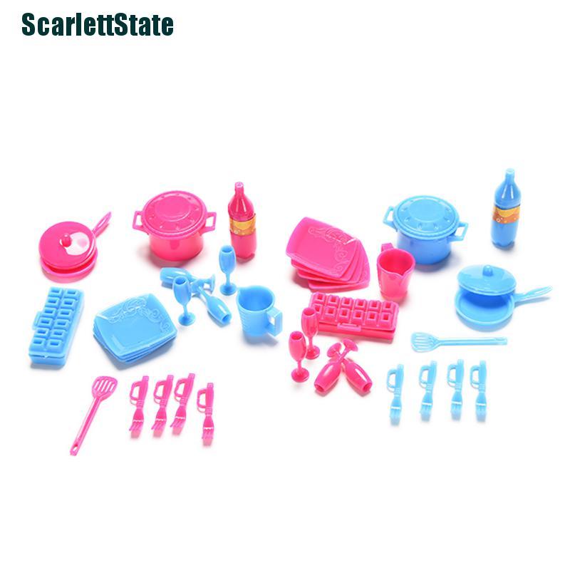 Set 18 Dụng Cụ Nấu Ăn Mini Màu Sắc Ngẫu Nhiên Cho Nhà Búp Bê