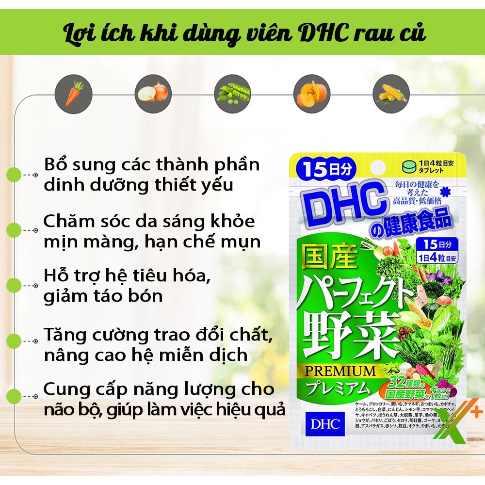 Combo Viên Uống DHC Viatmin C, DHC Vitamin E Và DHC Perfect Vegetable Tăng Cường Đề Kháng, Thanh Nhiệt Cơ Thể - 30 Ngày