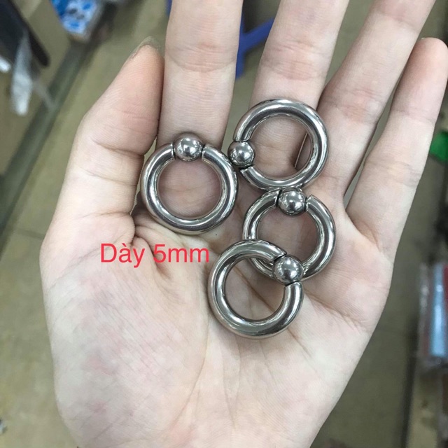 Khuyên tròn 1 bi sz 5mm