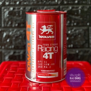 Nhớt Wolver Racing 4T tổng hợp 10W40 mẫu mới 2019
