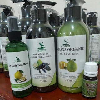 Combo gội bồ kết 330ml,xả bưởi 300ml ,xịt bưởi100ml, tinh dầu bưởi 10ml