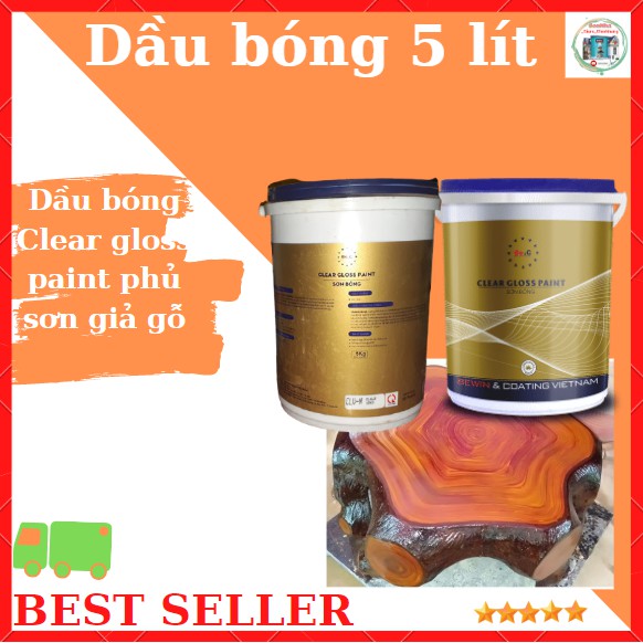 Sơn Dầu Bóng Clear Ngoài Phủ Lớp Bóng Giả Gỗ, Giả Đá, Sơn Phủ Bảo Vệ Tường Nhà Bóng Đẹp Dễ Lau Chùi Bóng Lánh Bền Đẹp