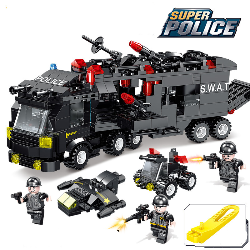 Bộ Đồ Chơi Lắp Ráp Lego 550 Mảnh Ghép Hình Xe Cảnh Sát