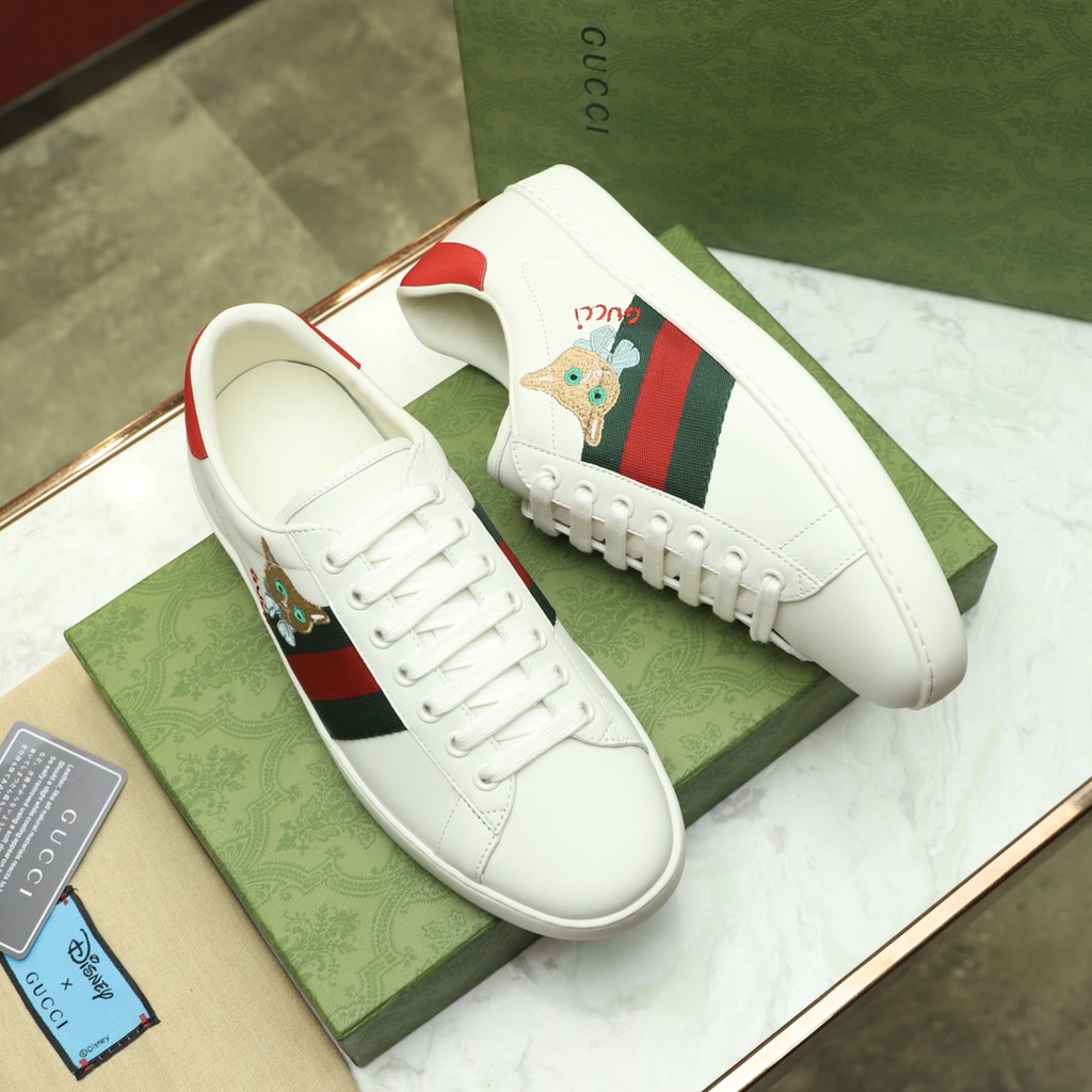 Giày thể thao nam thêu hình thú gucci GC