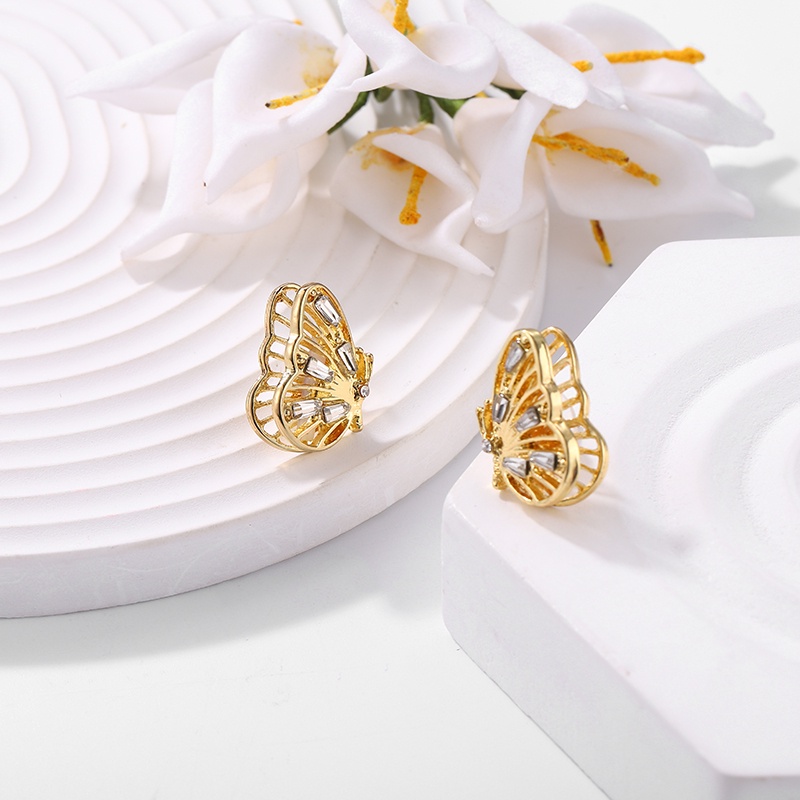 Khuyên Tai Hình Bướm Tráng Men Thời Trang Tinh Tế Làm Quà Tặng Cho Bạn Bè