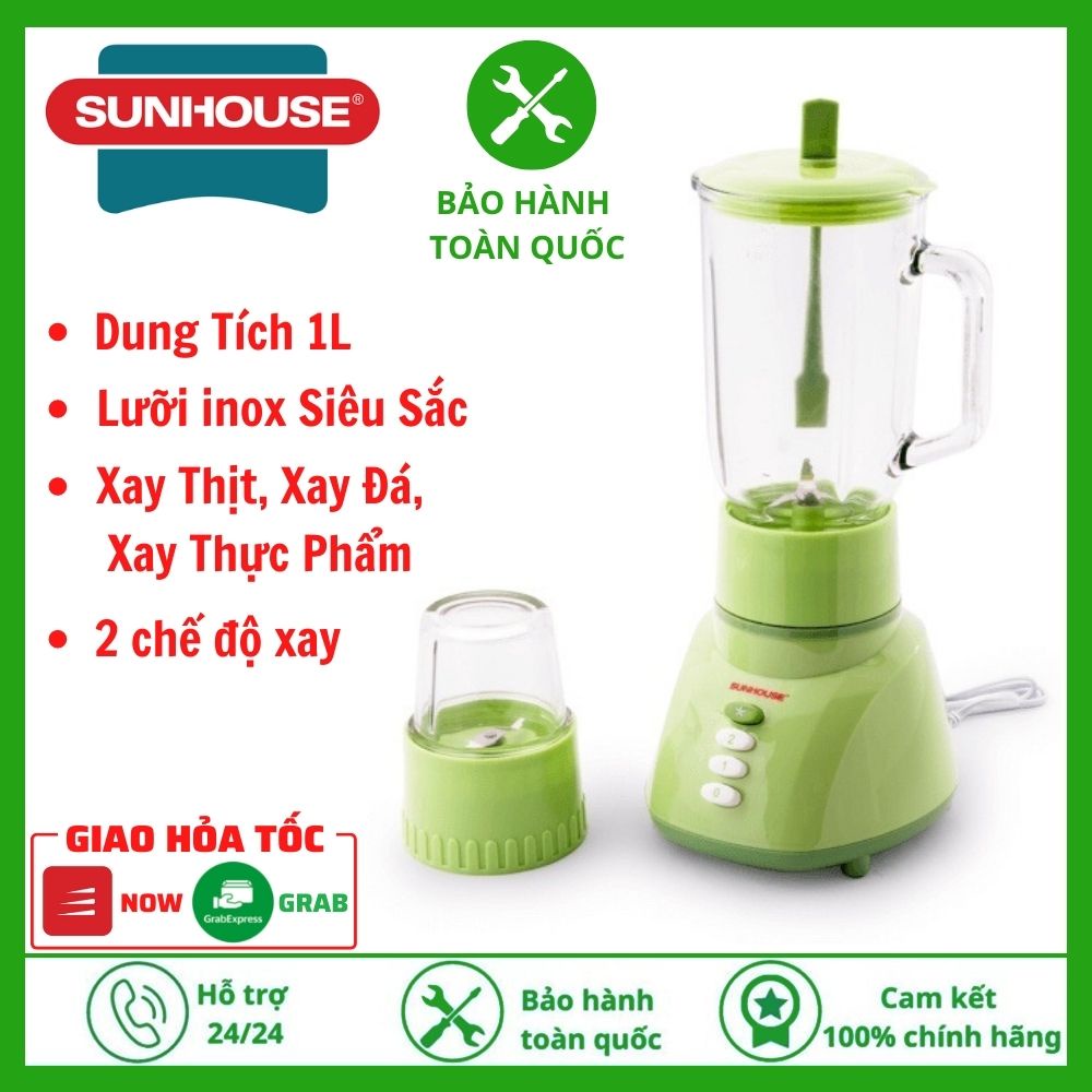 Máy xay sinh tố Sunhouse SHD5112 - Máy xay sinh tố công suất lớn xay thịt, xay đá, xay hạt, xay thực phẩm - BH 12 tháng