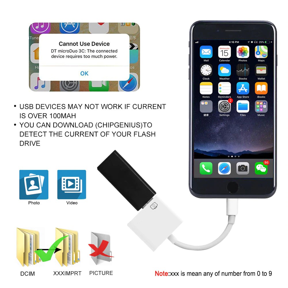 Đầu Đọc Thẻ Nhớ USB Tích Hợp 3 Dây Cáp Đồng Bộ Hóa Dữ Liệu Cho Điện Thoại