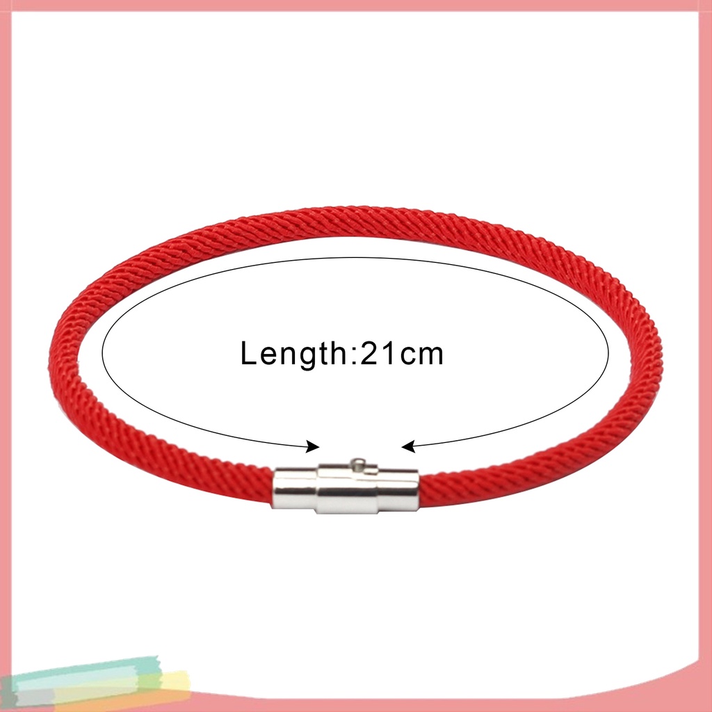 Vòng Tay Dây Bện Nylon Màu Trơn Khóa Nam Châm Thời Trang Cho Cặp Đôi