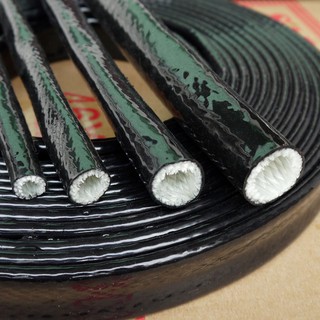 1 Mét Dày Chống Cháy Ống 4mm ~ 15mm Sợi Thủy Tinh Silicon Cáp Tay Cách Nhiệt Độ Cao Dây Bảo Vệ Ống