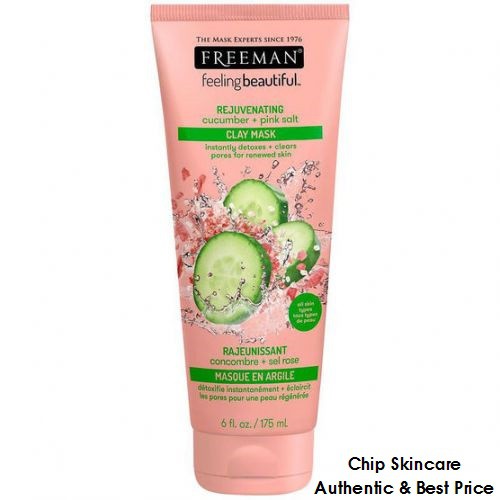 Mặt nạ Freeman Tẩy Da Chết Sạch Bụi Bẩn Làm Mịn Da Cucumber & Pink Salt Clay Mask 175ml Dưa Chuột và