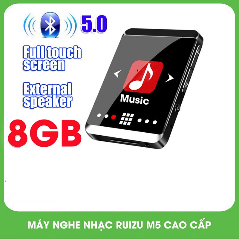 [Mã ELHACE giảm 4% đơn 300K] Máy Nghe Nhạc MP3 Màn Hình Cảm Ứng Bluetooth Ruizu M5 Bộ Nhớ Trong 8GB - Hàng Chính Hãng