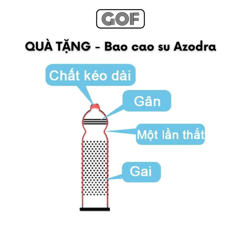 Bộ 2 Bao cao su gai Rocmen đen Long Shock kéo dài thời gian 4 in 1 Hộp 12C bcs Tặng Bao cao su gai Azodra – GoF Store