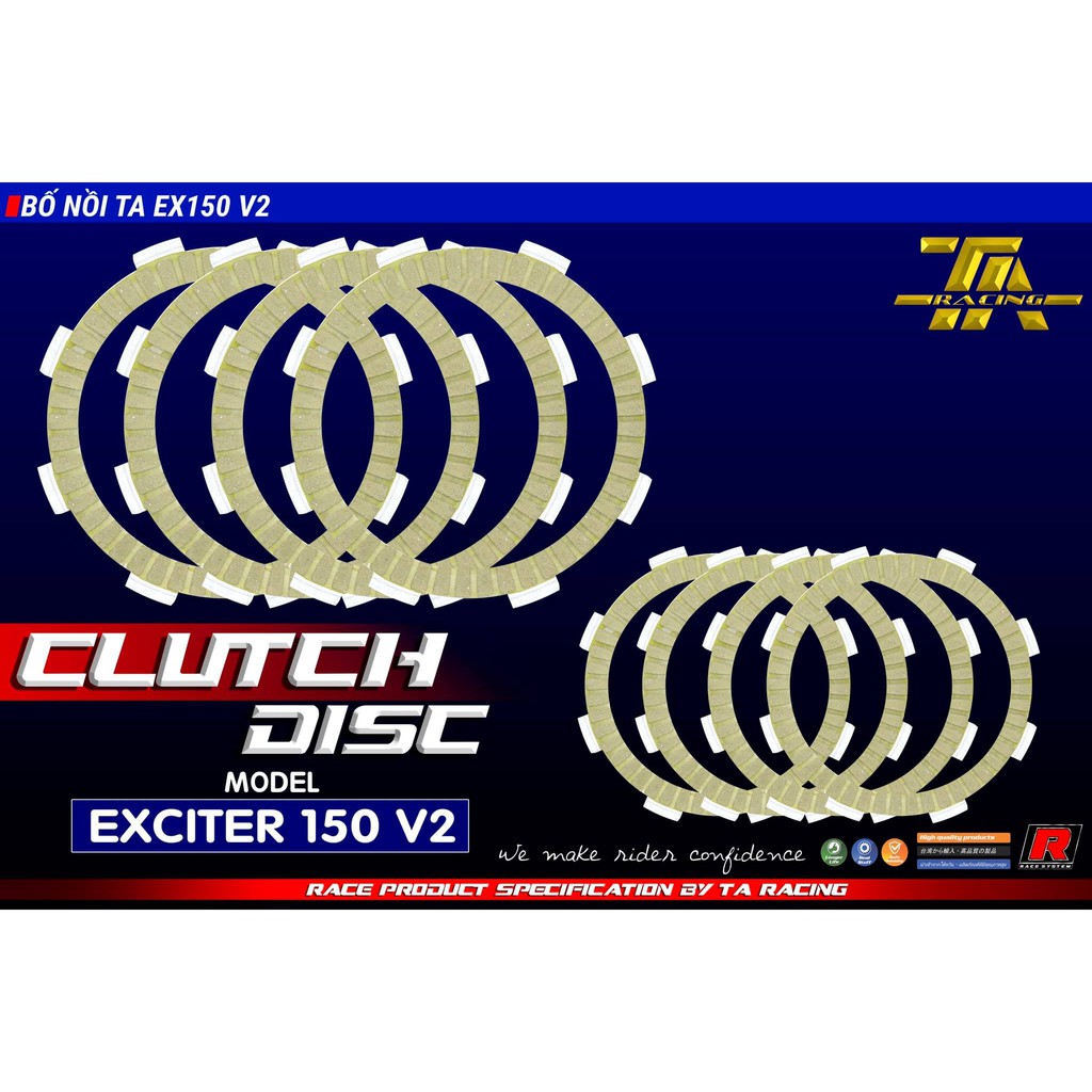 [ COMBO 3 món] ĐẾ NỒI NHÔM / BỐ NỒI / LÁ SẮT ĐỘ TA RACING EX150 / EX155 / FZ150 / TFX