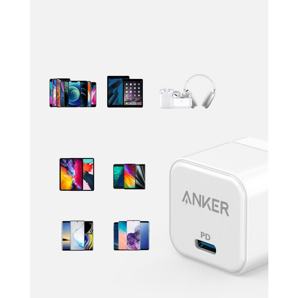 Củ sạc nhanh Anker 312 PowerPort III PD Cube 20W A2149 1 cổng USB-C | BigBuy360 - bigbuy360.vn