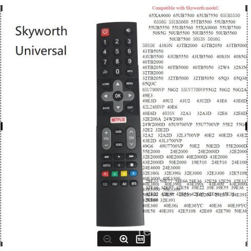 Remote Điều Khiển Thông Minh Skyworth TV Tương Thích Với Tất Cả TV Thông Minh Skyworth