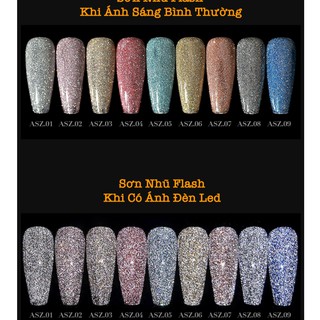 Sơn gel nhũ flash as mẫu mới chai đỏ mã asz 15ml chính hãng