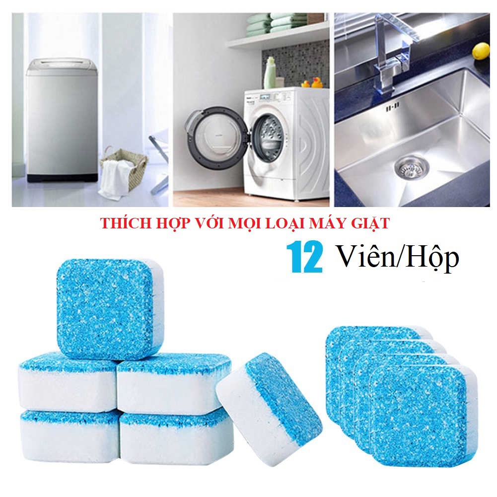 VIÊN TẨY LỒNG VỆ SINH MÁY GIẶT [ SET 12 VIÊN ] ( TỔNG KHO GIA DỤNG GIÁ RẺ )