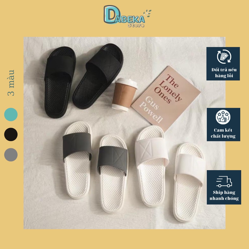 Dép Quai Ngang Unisex Đế Bằng Nhiều Màu Siêu Êm Chống Trơn Trượt - Dabeka - D003