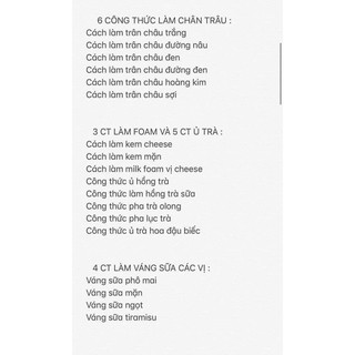 Bộ 278 CÔNG THỨC PHA CHẾ ĐỒ UỐNG