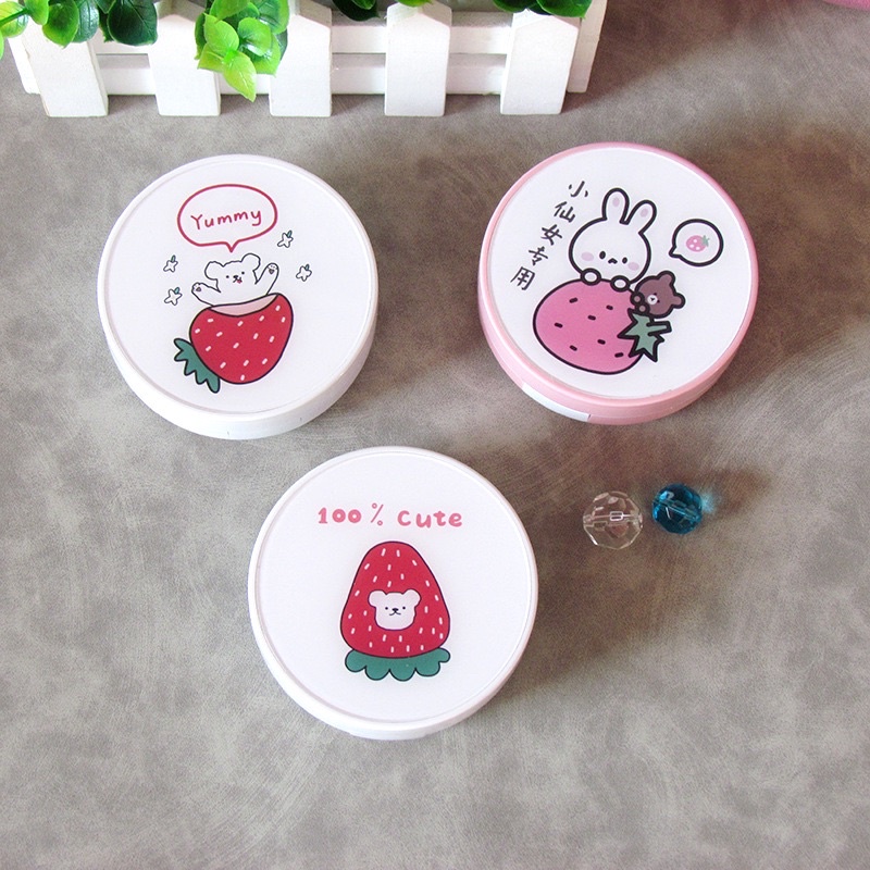 Khay tròn đựng lens dâu kute + các kiểu